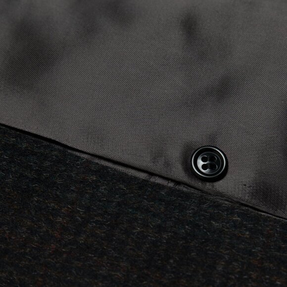 sanRemo (Italy) Vintage Windowpane Melange Angora Wool Melton Regency Coat : L - Picture 6 of 7